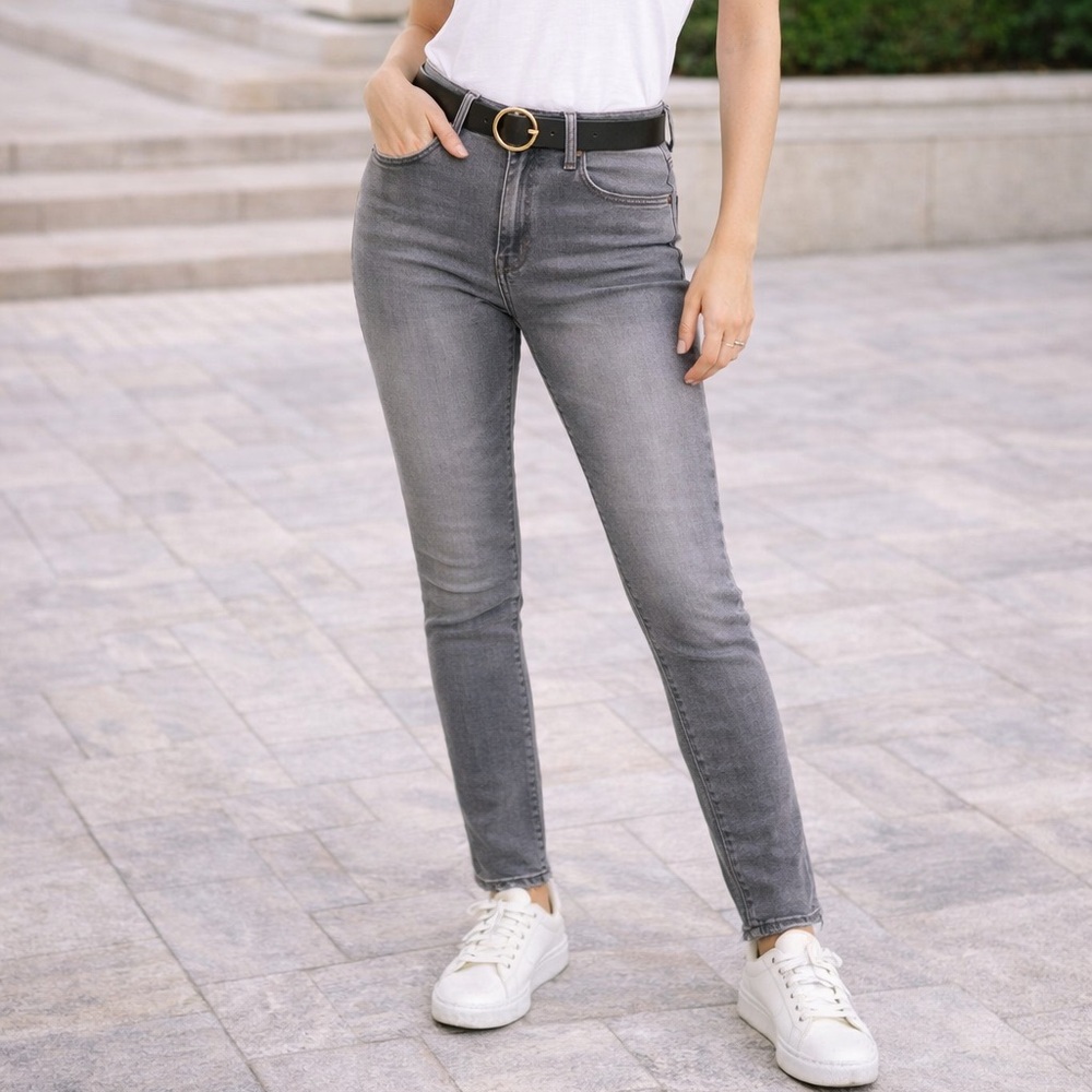American Eagle Gray Super Stretch Skinny Jeans | Vintage Wash | Size 12